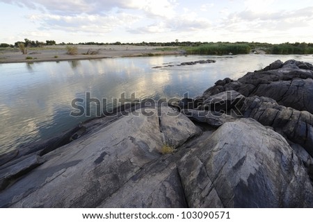 Orange River at Grobbelarshoop,Northern Cape,South Africa