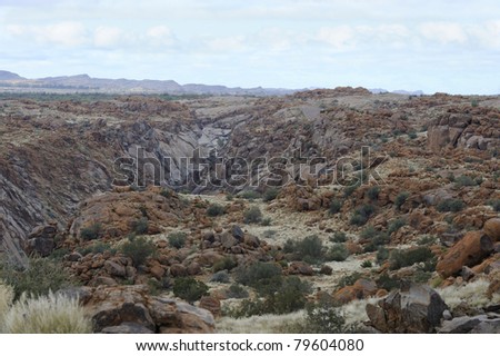 eroded granite outcrops at augrabies national park, northern cape, south africa
