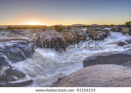 ORANGE RIVER AT AUGRABIES FALLS, AUGRABIES NATIONAL PARK, NORTHERN CAPE, SOUTH AFRICA ,