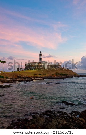 Salvador da Bahia, Brazil - Barra lighthouse .