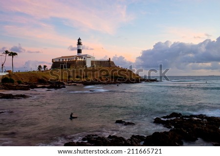 Salvador da Bahia, Brazil - Barra lighthouse .