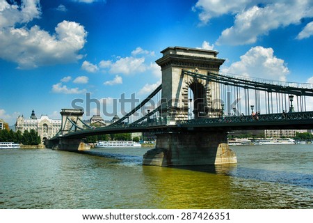 Bridge in Budapest, Hungary, East Europe .