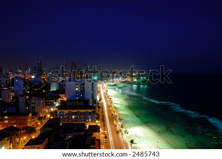 Cityscape (Salvador da Bahia at night (Brazil city))