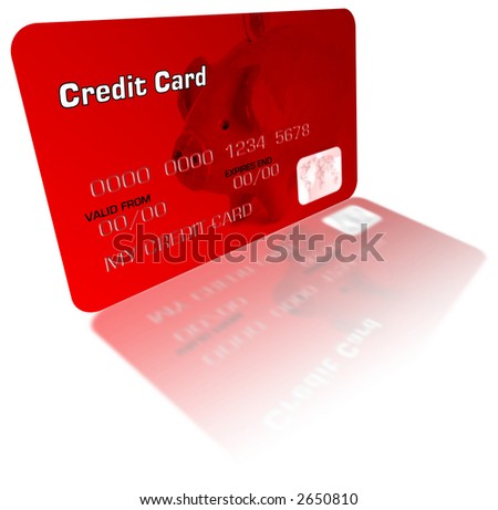 RED Personal Credit Card on white background