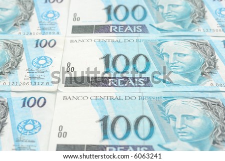 Financial Brazilian Real money background .