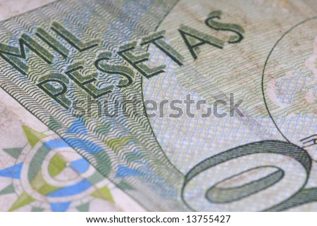 Background Detail of Old Spanish Money .