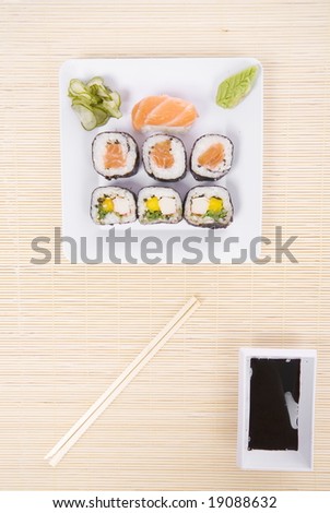 Traditional japanese food sushi - World Cuisine.