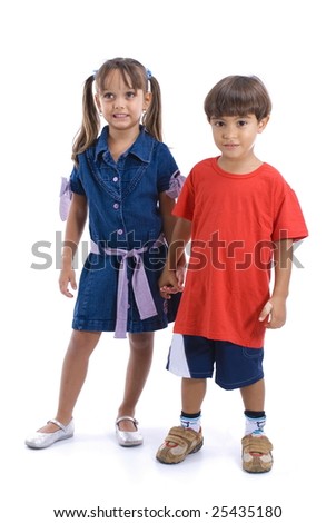 Boy And Girl Holding Hands Images. stock photo : Boy and Girl