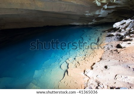 Underground river in the cave - Chapada Diamantina - Brazil
