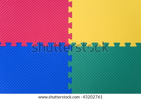 Four Color Rubber Floor Abstract Background .