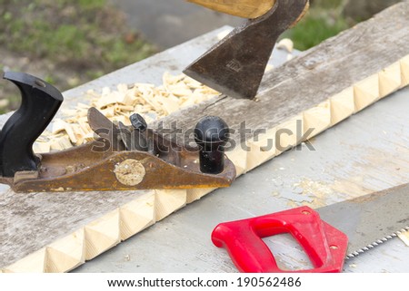 Carpentry tools on the table