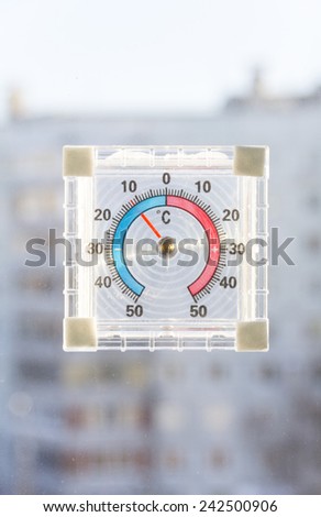 thermometer to measure the temperature of the outside air