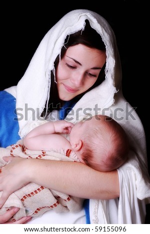 mary holding baby