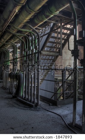 Inside abandoned iron factory