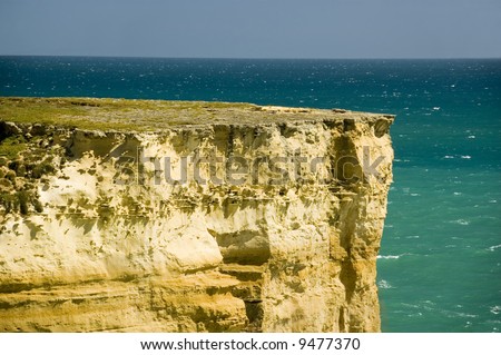 Sheer cliff on the coastline