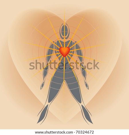 human body heart. stock vector : Human Body with