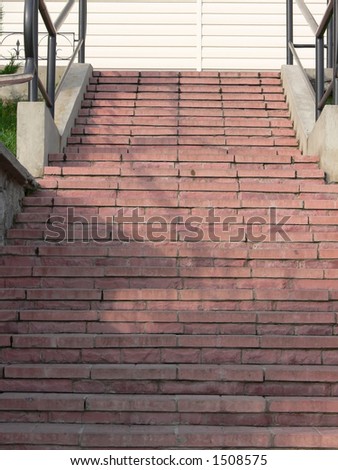 Stairs made from red stone