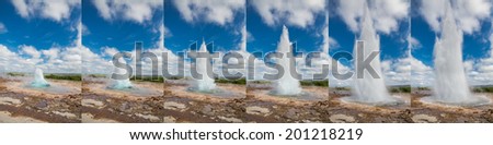 Detailed view of Geyser in Iceland