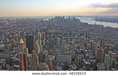Manhattan skyline from empire state