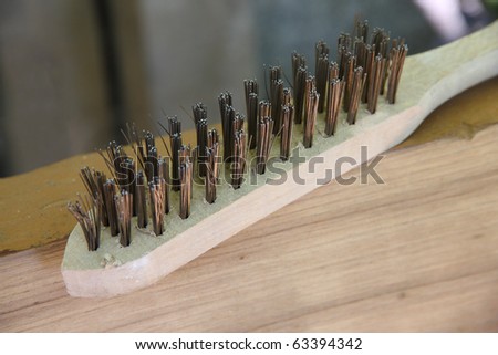 Wire brush  over wood