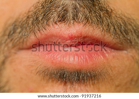 caucasian man closed mouth with mustache