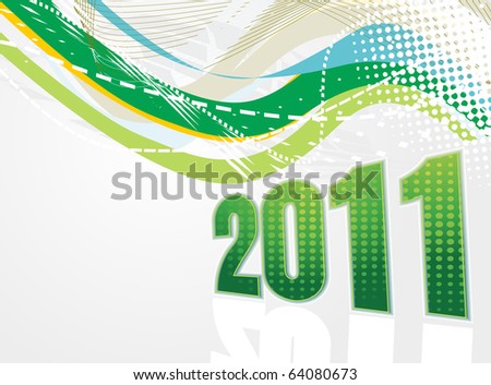 Cards For New Year 2011. stock vector : New Year 2011