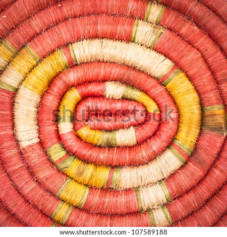 Background image of rolled natural fibre material