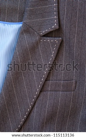 Close up of the front of a formal ladies\' business suit