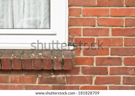 Corner of a modern double glazed window in a house