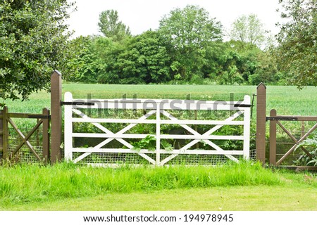 A gate in a fence in rural England