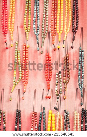 Collection of colorful Greek prayer beads
