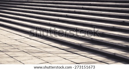 Stone steps in detail as an abstract pattern in black and white