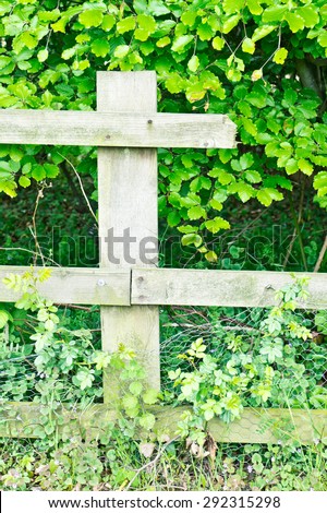Part of a fence which is broken