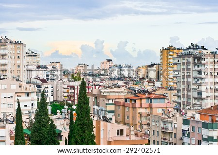 Apartment buildings in Antalya, Turkey