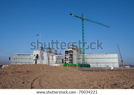CAMBRIDGE, UK - JANUARY 27: Construction works underway at the new world-famous Cambridge Biomedical Campus on January 27, 2011.  This will be a state of the art facility.