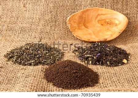 Selection of loose leaf teas