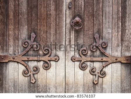 A nice detailed background image of an old wooden door