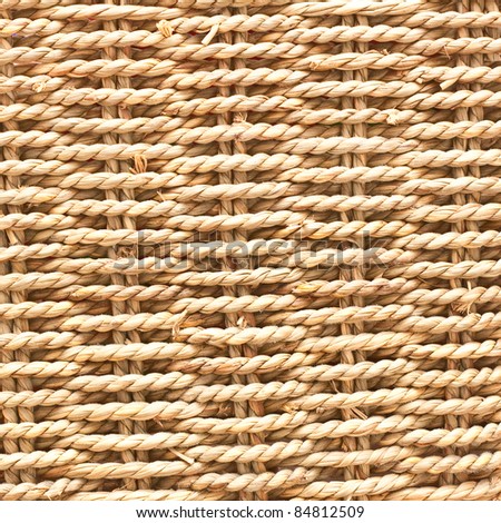 Textured basket made of natural fibers as a background