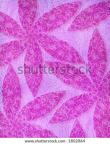 stock photo : Pink Tropical Flower Tattoo Design