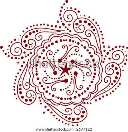 swirl tattoo designs. Red Mandala Tattoo Design