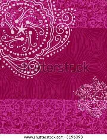stock photo : Hot Pink Henna Background