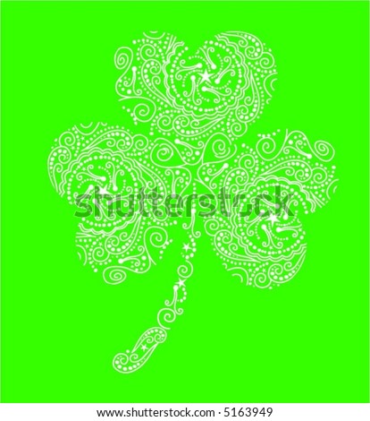 stock vector : Fancy Shamrock Tattoo Design