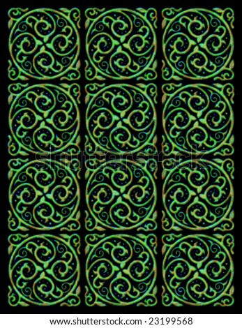 Green Celtic Design