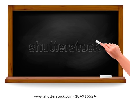 Hand writing on a blackboard Vector Hand writing on a blackboard Vector