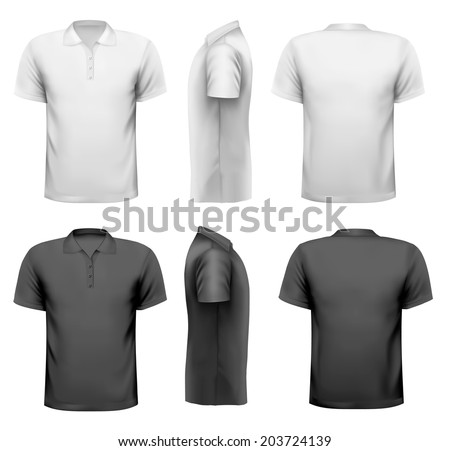 Polo shirts with sample text space Polo shirts with sample text space