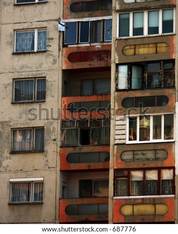 run down flats in eastern europe