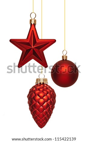 Christmas balls on white background Christmas balls on white background