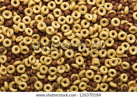 Close up view of corn flake cereal, a healthy and nutritious breakfast food