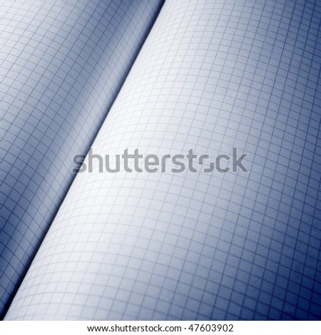 Blank squared notebook sheets
