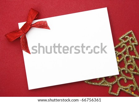 Christmas fir tree with paper and christmas decoration